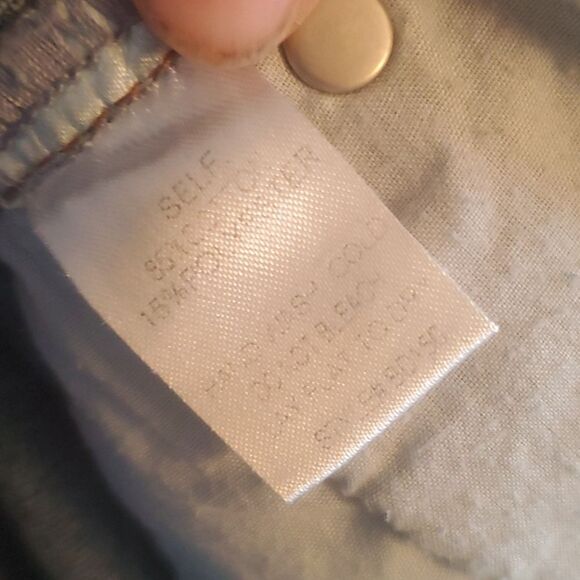 Blank Paige Women Blue Denim Mini Skirt Button Front Jean Frayed Edge Size L - Picture 6 of 8